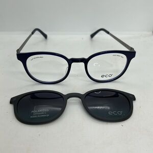Eco 2.0 Bio-Based Glomma GF Eyeglasses & Magnet Sunglasses Unisex DNVY Navy NWT